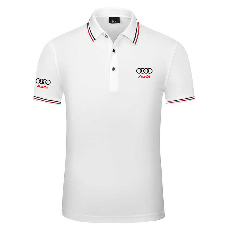 Polo Audi 2022 Manches Courtes en Coton Extensible Piqué Pour Homme